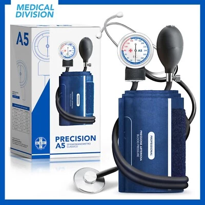 Sfigmomanometro Aneroide professionale con stetoscopio - sfigmo classico manuale