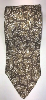 Vintage Marshall Field & Co. by Prince Igor Brown Paisley Silk Neck Tie 56" long Foto 1 de 4