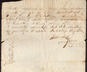 1.7.1840 INVENTAR DRUCKMATERIALIEN AUF HAND - WELLS & PECK CO NY - Bild 1 von 2