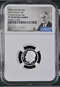2022 S Silver Roosevelt Dimes 10C Limited Edition NGC PF70 Ultra Cameo - Picture 1 of 2