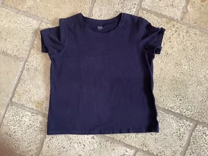 Eileen Fisher 100% Organic Cotton T Shirt navy blue Womens Large - Picture 1 of 3