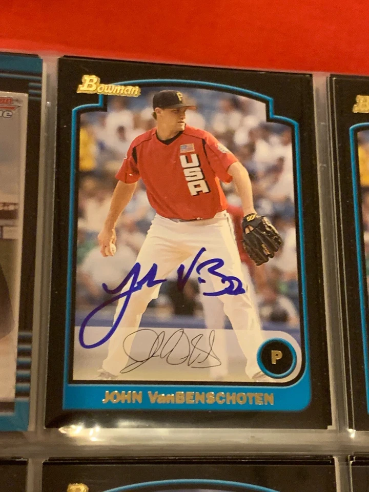JOHN VANBENSCHOTEN AUTOGRAPHED SIGNED 2003 BOWMAN CARD PIRATES COA - Image 1 of 1