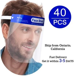 Face Shield 40 Pieces, Splash Protection, Dust Protection, Safety and Certified - Picture 1 of 7