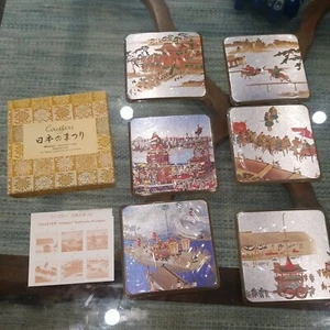 A set of 6 Coasters of Matsuri Landscape Japan New in Open Box - Picture 1 of 2