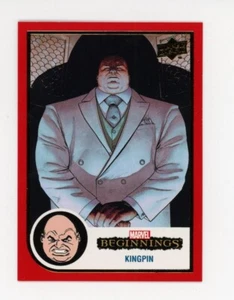 2022 Upper Deck Marvel Beginnings #42 Kingpin Trading Card RED BORDER PARALLEL - Picture 1 of 1