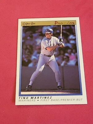 1991 Tino Martinez O-Pee-Chee Premier #76 Rookie  - Image 1 of 2