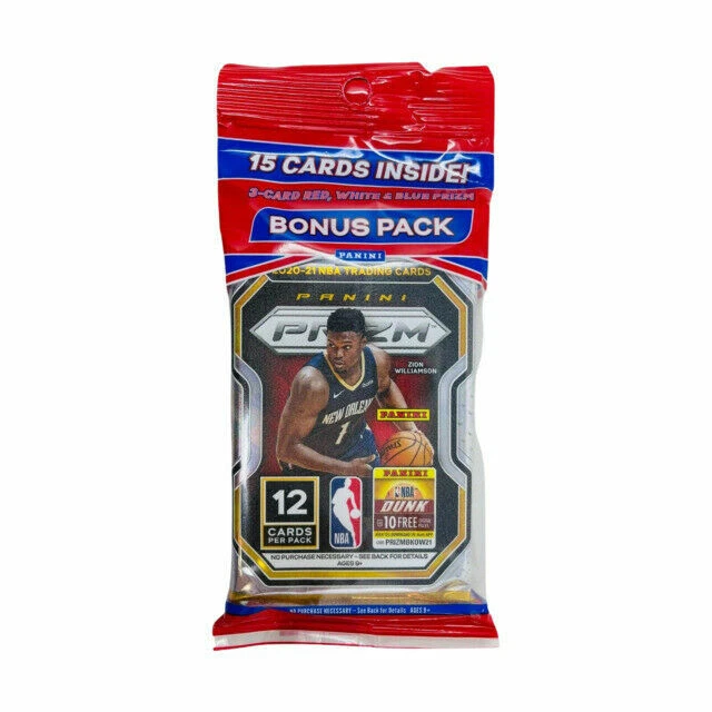 Panini Prizm 2020-21 NBA Basketball Cello Pack (15 Cards)