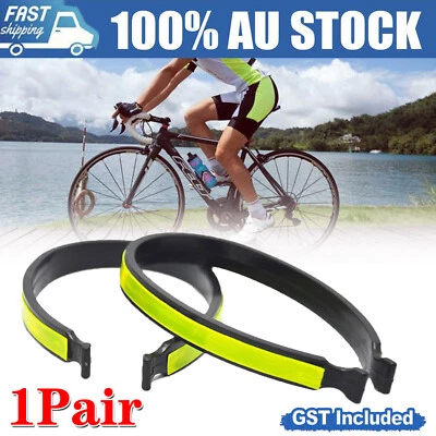 NEW Pair Clips Silverline Trouser Cycling Bicycle Bike Reflective - image 1 of 4