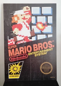 Nintendo Super Mario Bros. Impresión en madera con cubierta NES con licencia SW11295P - 2014 - NUEVA - Imagen 1 de 5