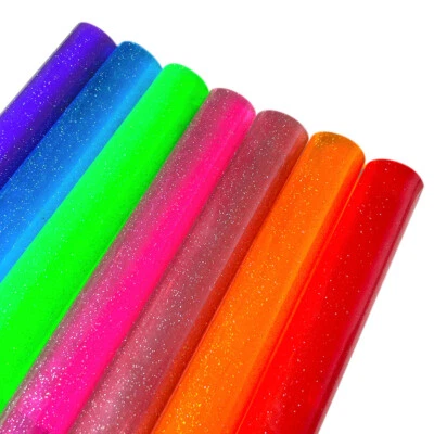 Transparent With Glitter Powder PVC Jelly Vinyl Fabric for HandBags Bows Decor - Image 1 of 4
