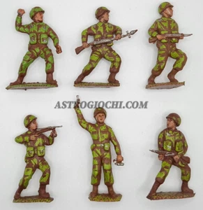 CROMOPLASTO SET COMPLETO SOLDATINI COMMANDOS VINTAGE 60 LANDI XILOPLASTO NEW - Picture 1 of 6