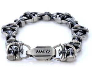 BICO Australia Jewelry - CRUZADA Hand Made Link Pewter Bracelet - 8" FB305 - Picture 1 of 3