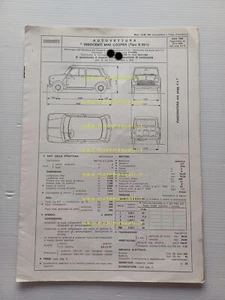 Innocenti Mini Cooper 1966 agg. 1968 scheda omologazione DGM Motorizz. Facsimile - Foto 1 di 3