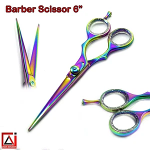 Barber Salon Hair Cutting Hairdressing Scissors 6" Multi Coated Color  - Picture 1 of 5