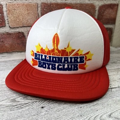 BILLIONAIRE BOYS CLUB MALLA ESPUMA CAMIONERO SOMBRERO HECHIZO RARO Alto Riesgo Rojo Cohete Foto 1 de 4
