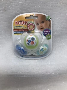 Chupetes de ortodoncia Nuby 3 unidades cómodos Binkys Soothies unisex 6-12M NUEVO - Imagen 1 de 10