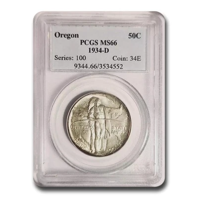 1934-D Oregon Trail Commemorative Half Dollar MS-66 PCGS - Image 1 of 3