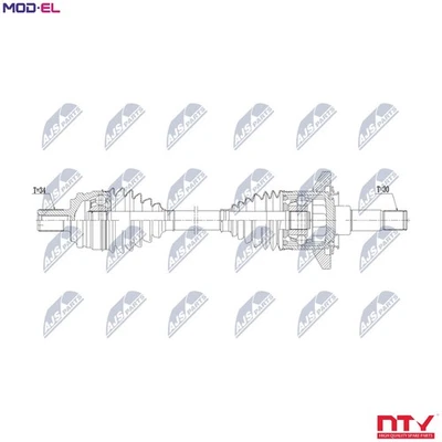 DRIVE SHAFT NPW-ME-224 FOR MERCEDES-BENZ OM 654.820 2.0L OM 654.920 2.0L 4cyl - Image 1 of 4