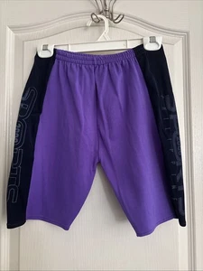Pantaloncini biker donna vintage "Sports Philippines" viola taglia S/M elastico in vita - Foto 1 di 7
