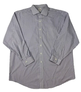 Brooks Brothers camicia uomo quadri manica lunga con bottoni abito Madison 17,5 - 34 - Foto 1 di 8