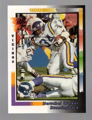 1992 Wild Card Herschel Walker Minnesota Vikings #63 Near Mint or Better - Image 1 of 2