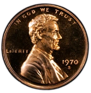 Lincoln Cent 1970-S Small Date Proof PCGS PR68RD CAM Red Cameo - Picture 1 of 12
