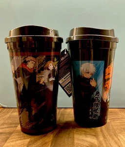 Jujutsu Kaisen X Round 1 - Set of 2 Reusable Cups & Lids | 20oz | BRAND NEW - Picture 1 of 4