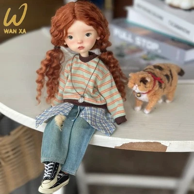 Landoudou BJD Doll 1/6 Resin Ball Joints Bare Doll Eyes Face Makeup Girl Toys - Image 1 of 4