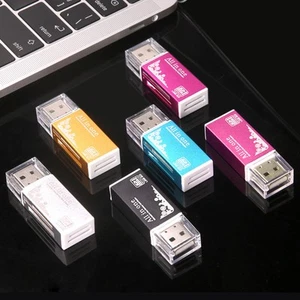 Adapter 4 In 1 Camera USB SD Card Reader SDHC MMC Micro SD T-Flash M2 MS Duo - Zdjęcie 1 z 15