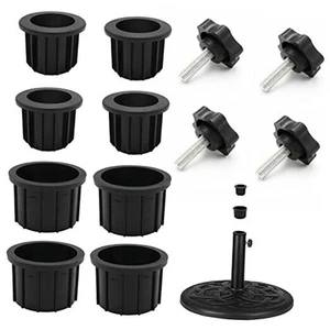 12Pcs Umbrella Base Stand Hole Ring Plug Cover and Cap Patio Umbrella Stand - Picture 1 of 8