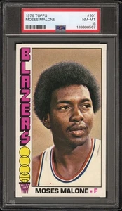 1976 Topps Basketball - #101 Moses Malone PSA 8 - Bild 1 von 1