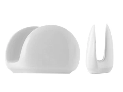 Portatovaglioli Porcellana Lubiana Bianco 1689 Home - Immagine 1 di 3