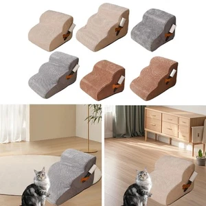 Escalera para perros mascota paso 2 niveles rampa para mascotas con alfombra lavable no - Imagen 1 de 19
