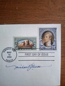 RARE Signed By Designer Michael Deas Sc. 3854 & 3855 Lewis & Clark FDC - Picture 1 of 2
