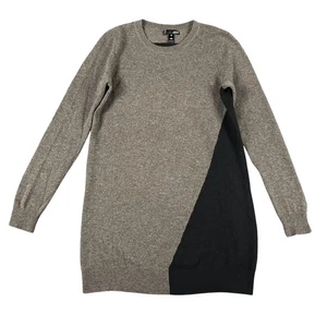 Aqua Cashmere Sweater Womens Small Pullover Long Sleeve Soft Colorblock Knit - Picture 1 of 6