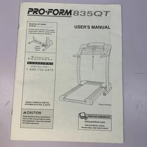 ProForm 835QT Treadmill User's ManuAL - Picture 1 of 3