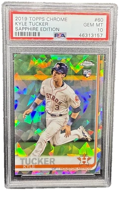 2019 Topps Chrome Kyle Tucker Sapphire Edition - Rookie Card - PSA 10 - HOU CHI - Image 1 of 2