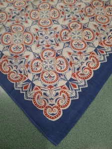 Vintage Marine Rot & Weiß Bandana 100% Baumwolle Taschentuch Made in Germany 20"X 21" - Bild 1 von 3