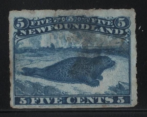#40 rouletted 5c Newfoundland Canada used well centered - Picture 1 of 2