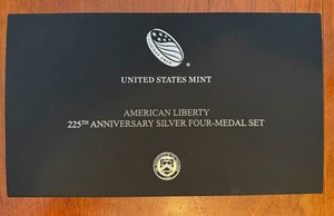US 2017 225th Anniversary American Liberty 1 oz Silver 4Medal Set SP70/PF70/MS70 - Picture 1 of 12