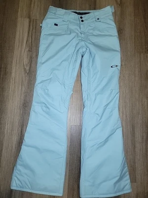 Calça feminina Oakley esqui/neve XS turquesa impermeável inverno quente snowboard - Imagem 1 de 4