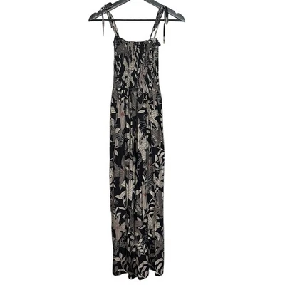 Royal Hawaiian Creations Maxi Dress Women One Size Dark Floral Resortwear Beach - Image 1 of 4