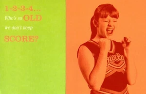 Funny BIRTHDAY Card, Counting Cheerleader Score by American Greetings +Envelope✉ - Picture 1 of 4