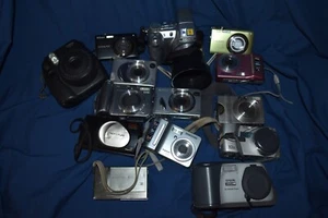 AS-IS Digital Camera Lot for Parts (Canon, Nikon, Sony, Etc) Untested/Unworking - Picture 1 of 4