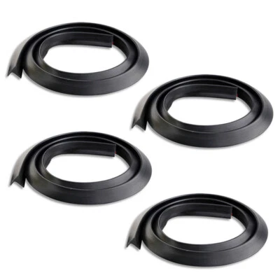 4PCS 1.5M Durable Modified Fender Flares Protector Wheel Moulding Rubber Trims - Image 1 of 4