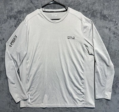 Camisa polo masculina manga longa desempenho esporte 2XL Ralph Lauren PSXV ventilação térmica - Imagem 1 de 4