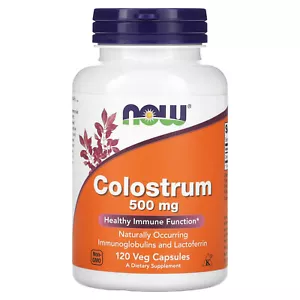 Now Foods Colostrum 500 mg 120 Veggie Caps GMP Quality Assured - Picture 1 of 3