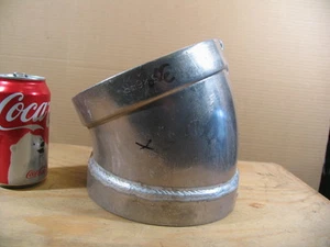 6" Aluminum 30deg. Elbow Pipe Fitting (ALLEGHENY Co.) Bell End Type - Picture 1 of 3