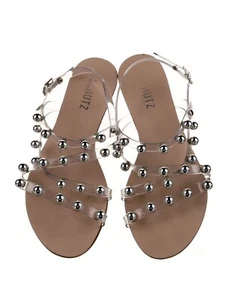 ‘SHULTZ ‘CLEAR Straps Summer Sandals STUDDED/JELLY FLAT SANDALS US 6.5 - Picture 1 of 6