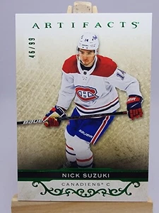 Nick Suzuki 2021-22 Upper Deck Artifacts Emerald #17 /99 Montreal Canadiens - Picture 1 of 3